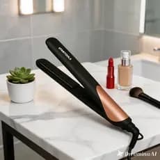 Kit Prancha Chapinha Para Cabelo Profissional 50W Bivolt Rosa + Secador de Cabelo  Profissional