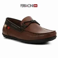 MOCASSIM MASCULINO FERRACINI 24H COURO LEGÍTIMO MARROM CHOCOLATE ORIGINAL CONFORTÁVEL, CASUAL, FLEXIVEL, DIA A DIA