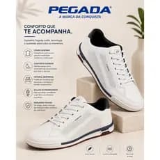 Sapatênis Masculino Pegada Original em Couro Legítimo – Conforto e Estilo | Branco