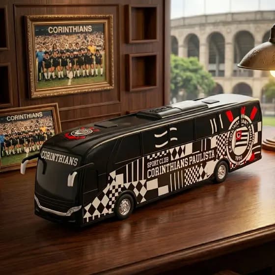 Brinquedo Ônibus Corinthians Tricolor Oficial Usual