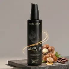 Finalizador Aneethun Absolute Oil 210ml Nutrição Hidratação Cabelos Macios Brilhosos e sem Frizz