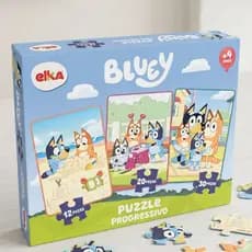 Quebra-cabeça Puzzle Progressivo Bluey 12, 20 E 30 Peças