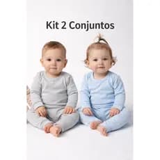 Kit 2 Conjuntos Térmicos Feminino Infantil Babe Segunda Pele Blusa + Calça Inverno Confortável