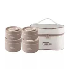 Kit 4 Marmitas Térmica Redonda + Bolsa Térmica 420ML 620ML