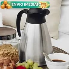 Garrafa Térmica Bule Wave Inox 1 Litro Com Gatilho Para Café Chá E Bebidas - Invicta