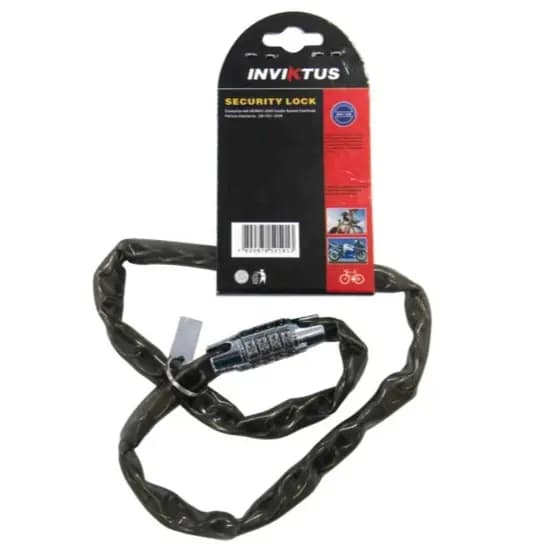 CADEADO BIKE CORRENTE 65CMX2MM INVIKTUS SEGREDO 4 DIGITOS