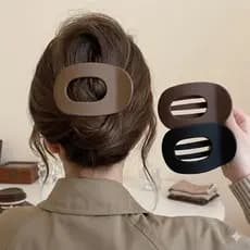 Presilhas Piranha Grande para Cabelo – Estampa Tartaruga com Fixação Forte para Coques e Penteados