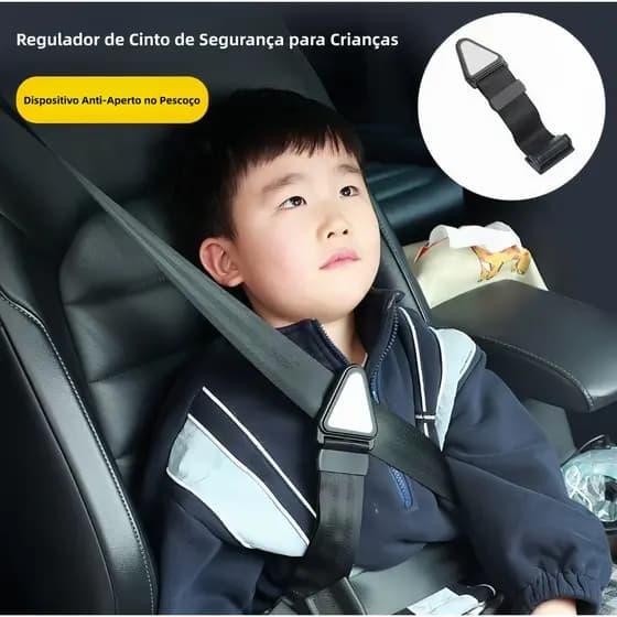 Ajustador de Cinto de Segurança Universal para Carro – Fivela de Fixação para Bebê (Acompanha a Criança)