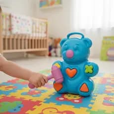 Brinquedo Infantil Urso Ursinho Interativo Bate Pula Martelinho