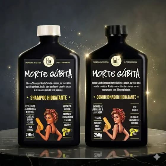 Ki  Hidratação Morte Súbita - Shampoo 250ML + Condicionador 250ML t Lola Cosmetics