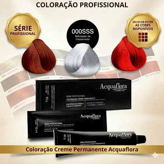 Coloração Creme Permanente Escolha Sua Cor - Acquaflora