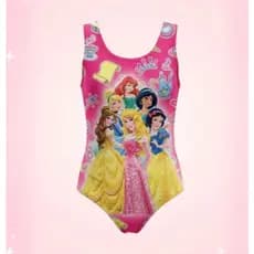 Body Infantil Princesas Maiô Fantasia Menina. Bori Bore Bodi Temático Regata para Festa e Praia PROMO