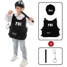 Pronto estoque Colete policial infantil fantasia de performance fantasia de dramatização de polícia fantasia de performa