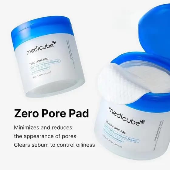 2JMR MEDICUBE Medi Zero Pore Pad Toner Facial de Dupla Camada para Esfoliação e Cuidado dos Poros