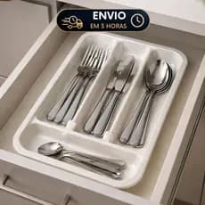 Organizador de Gaveta para Talheres – 4 Divisórias Praticidade na Cozinha
