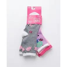 Kit 3 Pares de Meias Infantis Femininas Estampadas Cano Médio Tam 23-27 Menina 6 a 8 Anos
