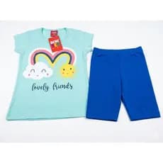 Conjunto Feminino Infantil Tam 4 Algodão Fresquinho Verão
