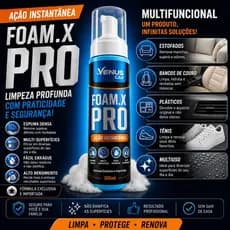 Foam X Pro Espuma Mágica Multifuncional Limpeza Profunda, Sofás, Couro, Tênis, Geral limpeza profunda