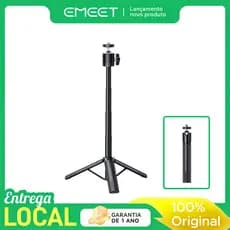 Tripé Mini Profissional EMEET 360° para Webcam, Celular e GoPro – Ajustável, Portátil e Estável