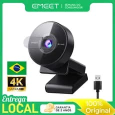 4k Webcam EMEET C950 4K Ultra 8mp Hd Autofoco Com Microfone Camera Para Pc Preto