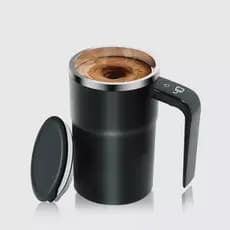 【Novo】Caneca Misturadora Automática com Tampa à Prova de Derramamento e Alça com Display LED, Copo de Mistura Magnética