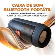 Caixa de Som Bluetooth Sem Fio — Portátil, para Esportes e Uso Externo, com Alto Volume, Graves Duplos, Suporte a Cartão