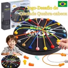 Desafio Desatar Cordas Puzzle Inteligente Quebra-Cabeça Brinquedo Educativo Estratégia Treino Raciocínio para Crianças