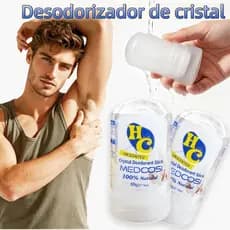 60g Desodorante Cristal Natural Pedra,Antitranspirante para Corpo Todo,Elimina Odor, Universal Masculino e Feminino