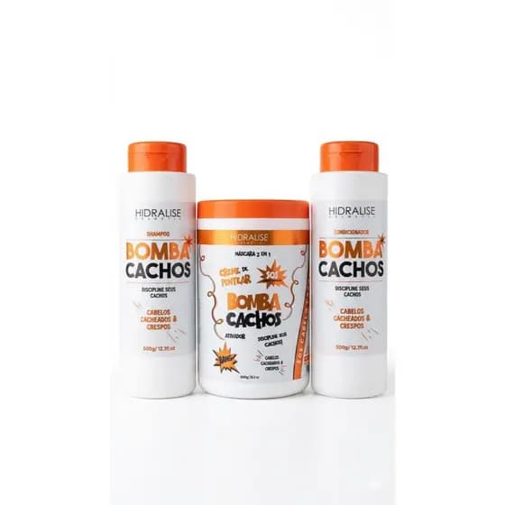 Kit Bomba Cachos (Shampoo, Condicionador, e Máscara 2 em 1)