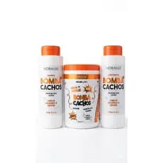 Kit Bomba Cachos (Shampoo, Condicionador, e Máscara 2 em 1)