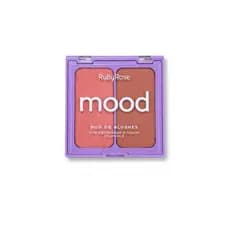 Blush Cremoso Mood Ruby Rose Duo Blushes Alta Pigmentação e Fixação Vitamina E