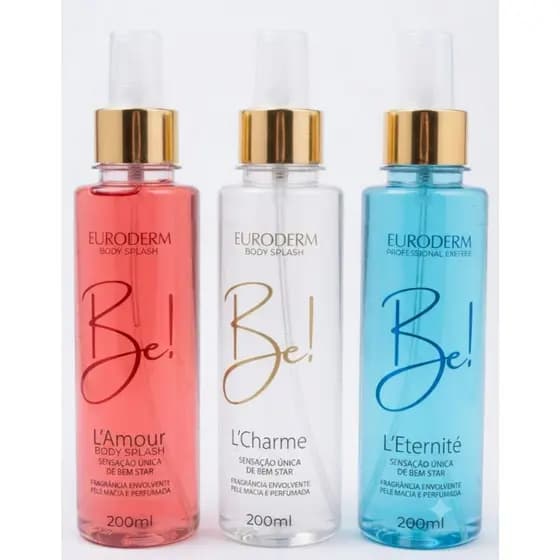 Body Splash Be! Euroderm Sensação Única de Bem Estar Fragrância Envolvente Pele Macia e Perfumada 200ML