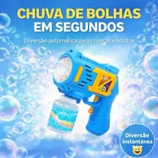 Pistola de Bolhas Automática Bubble Gun Infantil | Lança Centenas de Bolhas | Brinquedo Divertido para Crianças