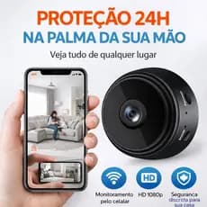 Mini Câmera Espiã WiFi A9 Full HD Áudio Visão Noturna Câmera Segurança Monitoramento Celular
