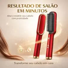 Escova Alisadora Profissional 5 Em 1 Temperatura Ajustável Alisa e Modela Cabelo