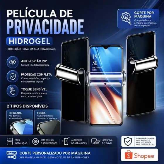 Película de Hidrogel Privacidade Fosca para series de samsung S22/S23/S24/S25/S26 ULTRA