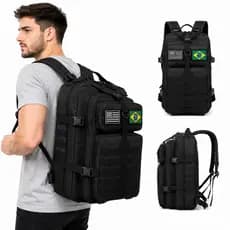 Mochila Tática Militar Grande 50L Camuflada Resistente Impermeável Qualidade Camping Trilhas Viagens