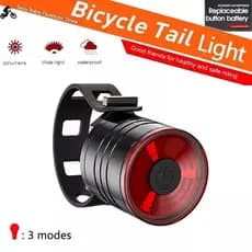 luz traseira para bicicleta de liga de alumínio