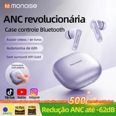 monoise Fone Bluetooth TWS 5.4 Original, Cancelamento de Ruído -62DB, Bateria de Longa Duração