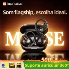 Monoise P-G2 Fone de ouvidos OWS Condução Óssea Open-Ear Premium 18mm Driver Célula Tesla Titânio Memorável Som Hi-Fi