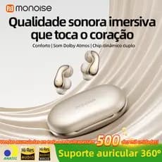Monoise fone de ouvido bluetooth sem fio À Prova D'água, Som HiFi, Confortável e Estiloso para Esportes e Uso Diário