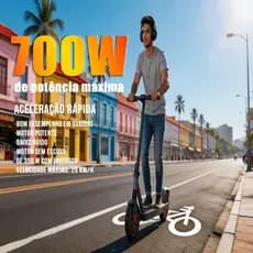 Patinete Elétrico Dobrável Adulto 350W Motor sem Escova Potência 700W Alumínio Leve
