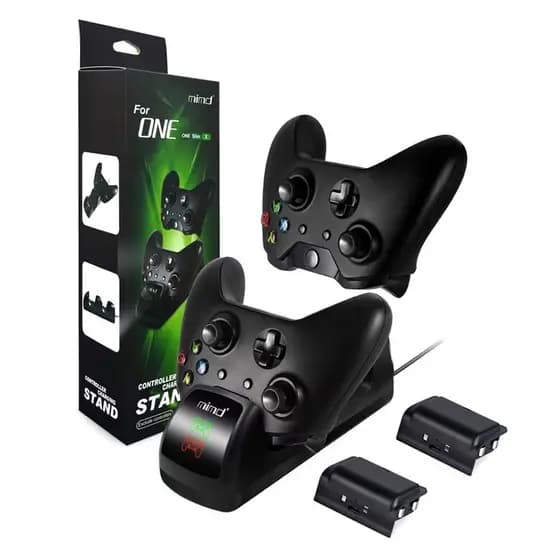 Carregador Duplo para Controle Xbox One com 2 Baterias Recarregáveis 800mAh