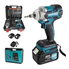 Chave De Impacto 48v Bivolt 2 Baterias Kit Acessórios