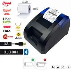 Impressora Térmica 58mm Cupom Não Fiscal Bivolt USB e Bluetooth para Caixa Loja Modelo 5890