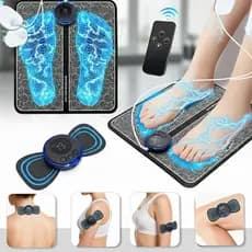 Kit Massageador Elétrico Portátil Recarregável Alívio Dor Muscular Adesivo Massagem Corpo Ombro E massageador de pé
