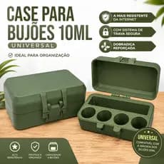 Caixa Organizadora 5 Compartimentos para Frascos Viais 10ml Porta Ampolas Estojo Rígido TRT Hormonio