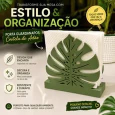 Porta Guardanapo Costela de Adão Verde Decorativo Mesa Cozinha Sala Jantar