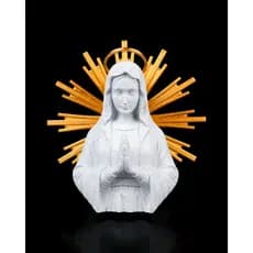 Nossa Senhora 22cm com Resplendor Dourado Decoração Religiosa Alta Qualidade