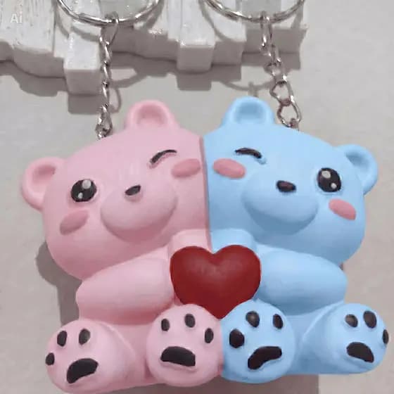 Par de Chaveiros Magnéticos Urso 4cm – Chaveiros fofos com Ímã
